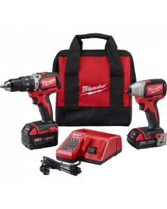 M18 Brushless Hammer Drill and 1/4 -Inch Hex Impact Combo Kit  (2 Tools)