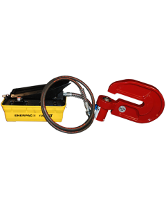 These clamps are designed to squeeze the rivets on the bottom rails of semi trailers.They are air over hydraulic tools that are hand held with a foot pedal to activate. We are the leading designer, builder, and supplier of these high quality, serviceable, made in USA, air/hydraulic  clamping tools.