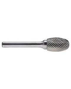 1/4 x 3/8 E Egg Shape standard cut carbide bur