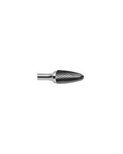 3/8 x 3/4 F Round Nose standard cut carbide bur